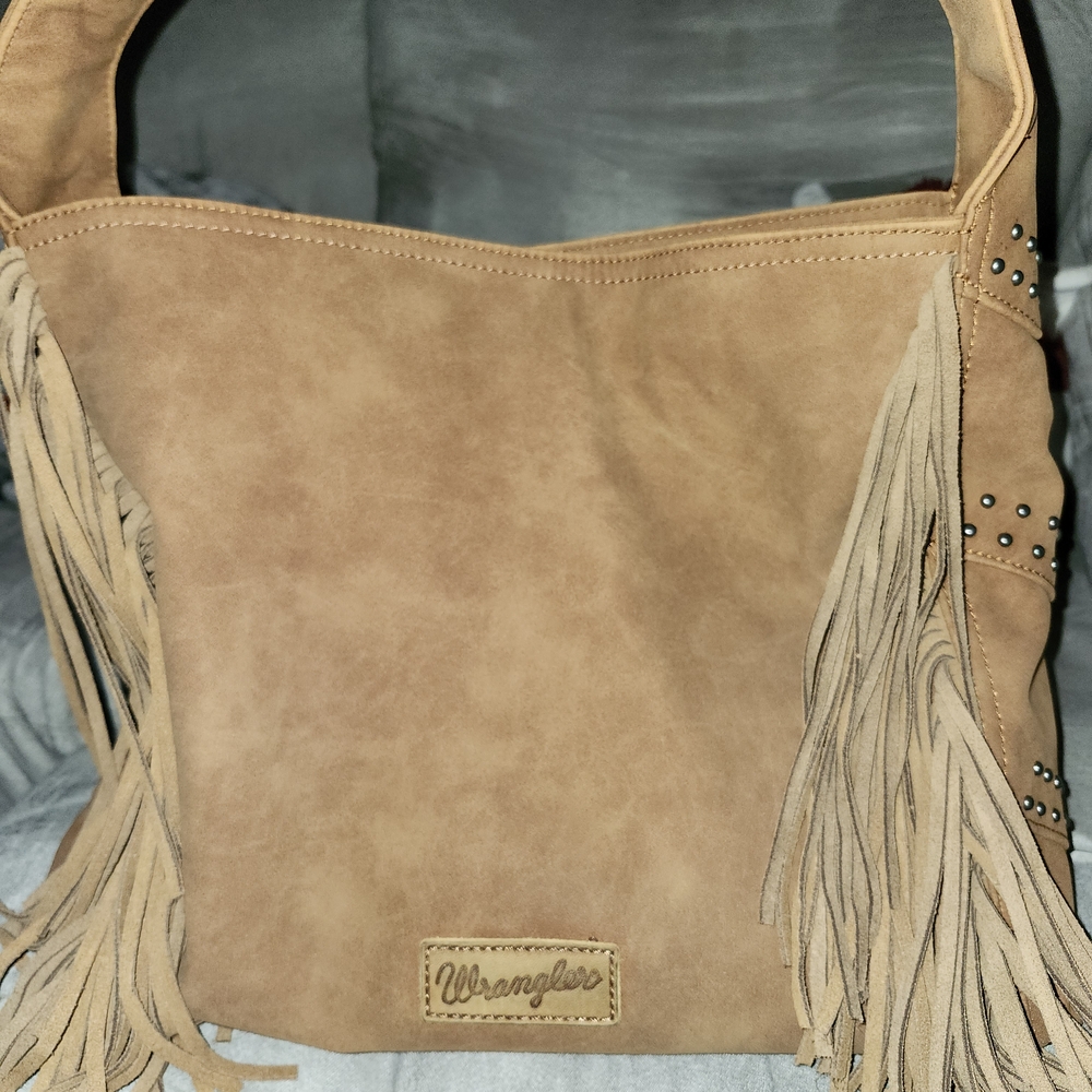 Wrangler Beige Fringe Shoulder Bag